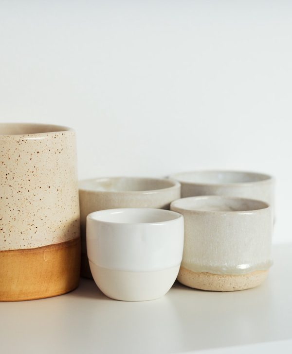 Speckled Ceramic Cup & Planter Set